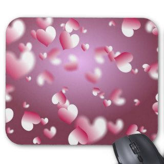 hearts background mouse pads