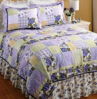 New Purple Lavender Floral Quilt (Queen)   Full Size Cottage Style Bedding