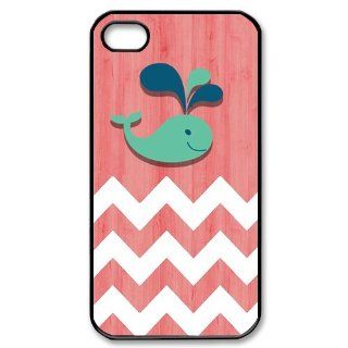 Custom Whale Cover Case for iPhone 4 4s LS4 566 Cell Phones & Accessories