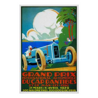 Vintage French 1920s Racing cars Grand Prix Posters