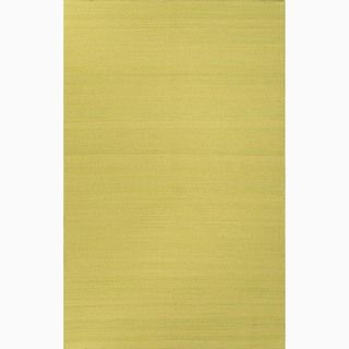 Handmade Solid Pattern Green Wool Rug (2 x 3) JRCPL Accent Rugs