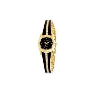 Armitron 75 3345CHGP Ladies Gold Tone Square Dial Dress Watch Crystalized with over 100 Genuine Swarovski Crystals at  Women's Watch store.