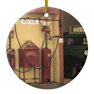 Nostalgic Gas Station Christmas Tree Ornament