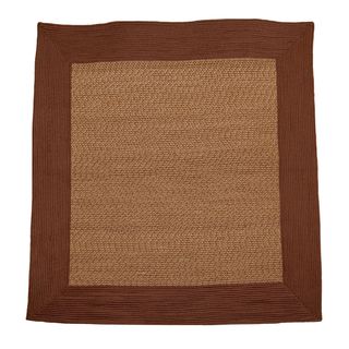 Donegal Square Indoor/ Outdoor Braided Earth Brown Rug (6' Square) Round/Oval/Square