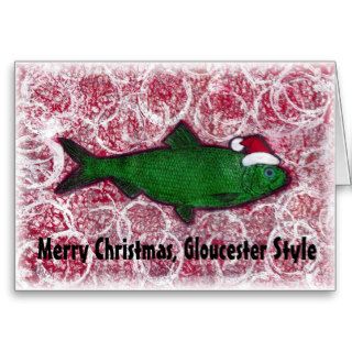 Merry Fishmas Fish Art, Merry Christmas, GloucGreeting Card