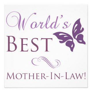 World's Best Mother In Law Custom Invite