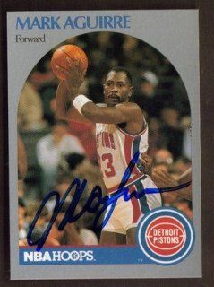 1991 NBA HOOPS #101 MARK AGUIRRE MAVERICKS PISTONS DEPAUL SIGNED CARD AUTO at 's Sports Collectibles Store