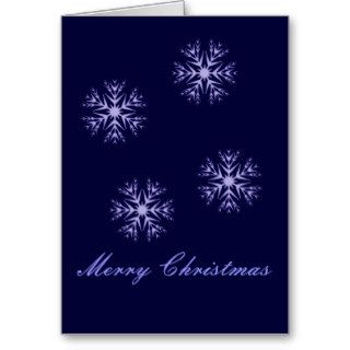 "Merry Christmas"   Winter Blue Snowflakes [a] Greeting Card