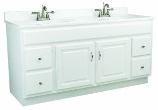 Design House 541078 60 Inch by 21 Inch Concord Ready To Assemble 2 Door/4 Drawer Vanity, White