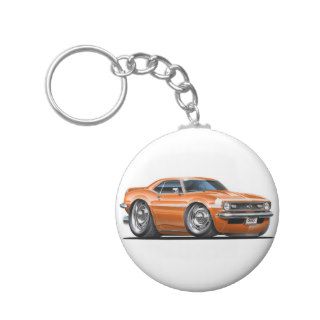 1968 Camaro Orange White Car Keychains