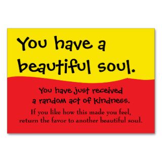 You Have A Beautiful Soul Pay It Forward PIF Business Card Template
