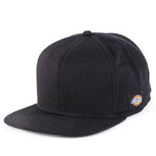 Dickies Men's Solid Snapback Hat, Black, One Size Clothing