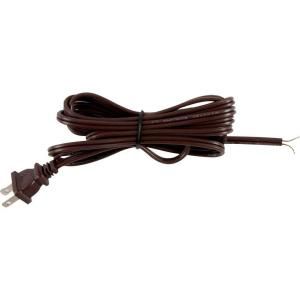 GE 8 ft.Replacement Cord Set Brown with Polarized Plug on One End 54435