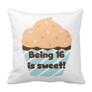 Being 16 is Sweet Birthday T shirts and Gifts Throw Pillows