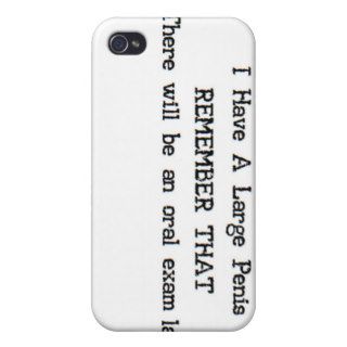 FUNNY HUMOR 'ORAL EXAM LATER' iPhone 4/4S COVER