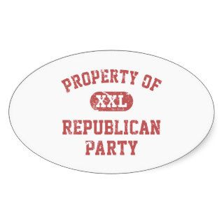 Vintage Property of Republican Party Oval Stickers