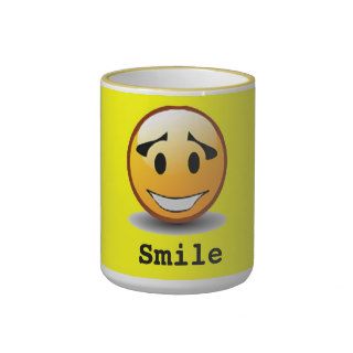 Happy Face Smiley Nervous Happy cup Coffee Mug