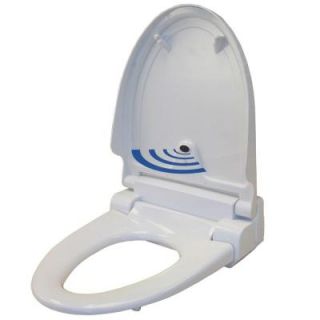 iTouchless Elongated Touch Free Sensor Controlled Automatic Toilet Seat in White TS1EWAC
