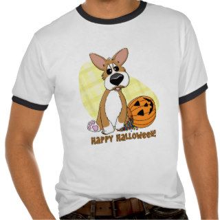 Happy Halloween Corgi Ringer T Shirt