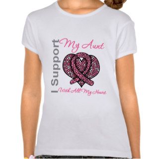 I Support My Aunt With All My Heart Breast Cancer T Shirts