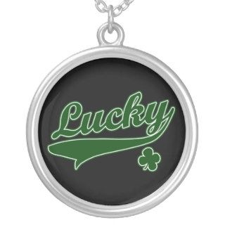 Lucky Shamrock Four Leaf Clover Green Necklace