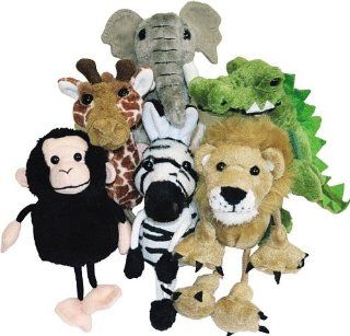 The Puppet Company African Animals, Set of 6 Finger Puppets Toys & Games