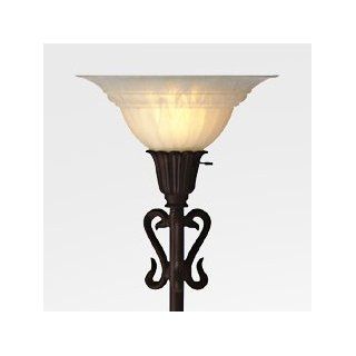 Iron Scroll Torchiere Floor Lamp