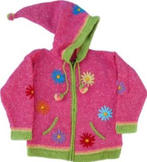 Pink Child's Sweater with Pointy Hood, Child's Size 6 Clothing