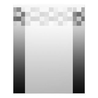 Gray, Black and White Squares Pattern. Full Color Flyer