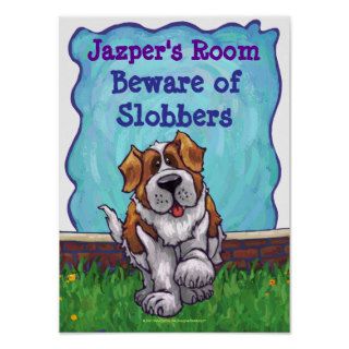 Saint Bernard Dog My Room Poster