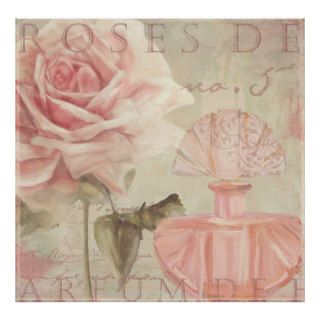 Parfum de Roses, Vintage Paris Perfume Poster