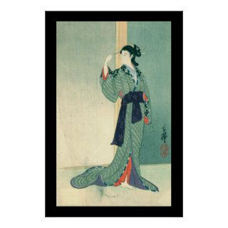 Japanese Courtesan (black) Print
