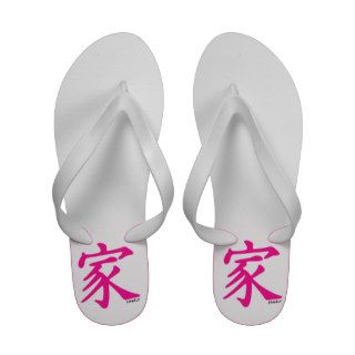 Hot Pink Chinese Family symbol Sandals