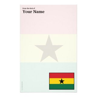 Ghana Plain Flag Custom Stationery