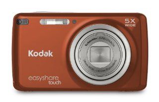 Kodak EasyShare Touch M577 14 MP Digital Camera with 5x Optical Zoom and 3 Inch LCD Touchscreen   RedOrange  Point And Shoot Digital Cameras  Camera & Photo