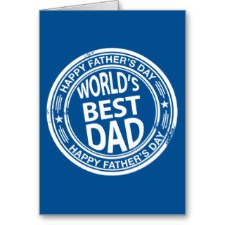 Father's day rubber stamp effect  white  card