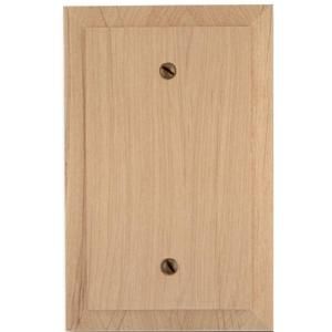 Amerelle Unfinished Wood 1 Blank Wall Plate 180B