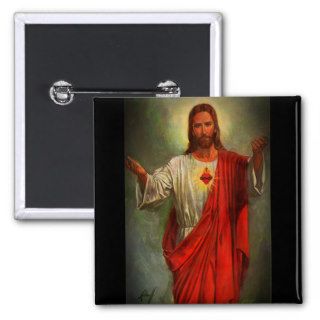Open Arms of Jesus Pinback Button