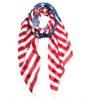 American Flag Old Glory Star Spangled Stars and Stripes Scarf at  Mens Clothing store