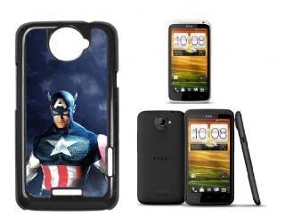 HTC ONE X HARD CASE WITH PRINTED ALUMINIUM INSERT CAPTAIN AMERICA Cell Phones & Accessories