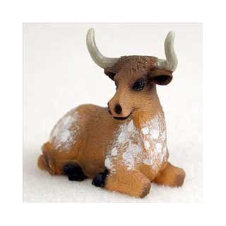 Long Horn Steer Tiny One Figurine  Collectible Figurines  