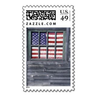 NA, USA, Maine, Georgetown Island. Flag of the Stamp
