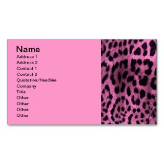 Animal leopard print   pink business card template