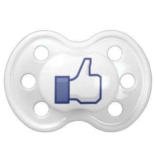 facebook LIKE thumb up Baby Pacifier