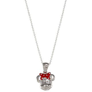 Disney Sterling Silver Minnie Mouse Pendant Disney Children's Necklaces