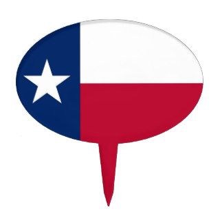 Cake Topper with Flag of Texas, USA