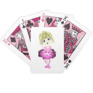 Cute Ballerina in Pink Tutu Art Poker Cards