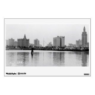 Circa 1950  A view of buildings along Miami Wall Decals