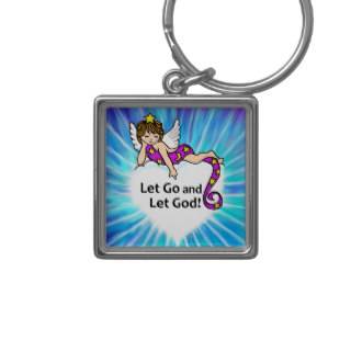 Let Go and Let God Keychains