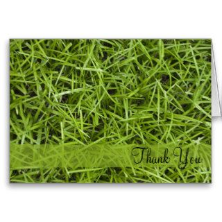 Green Grass Thank You Note Card